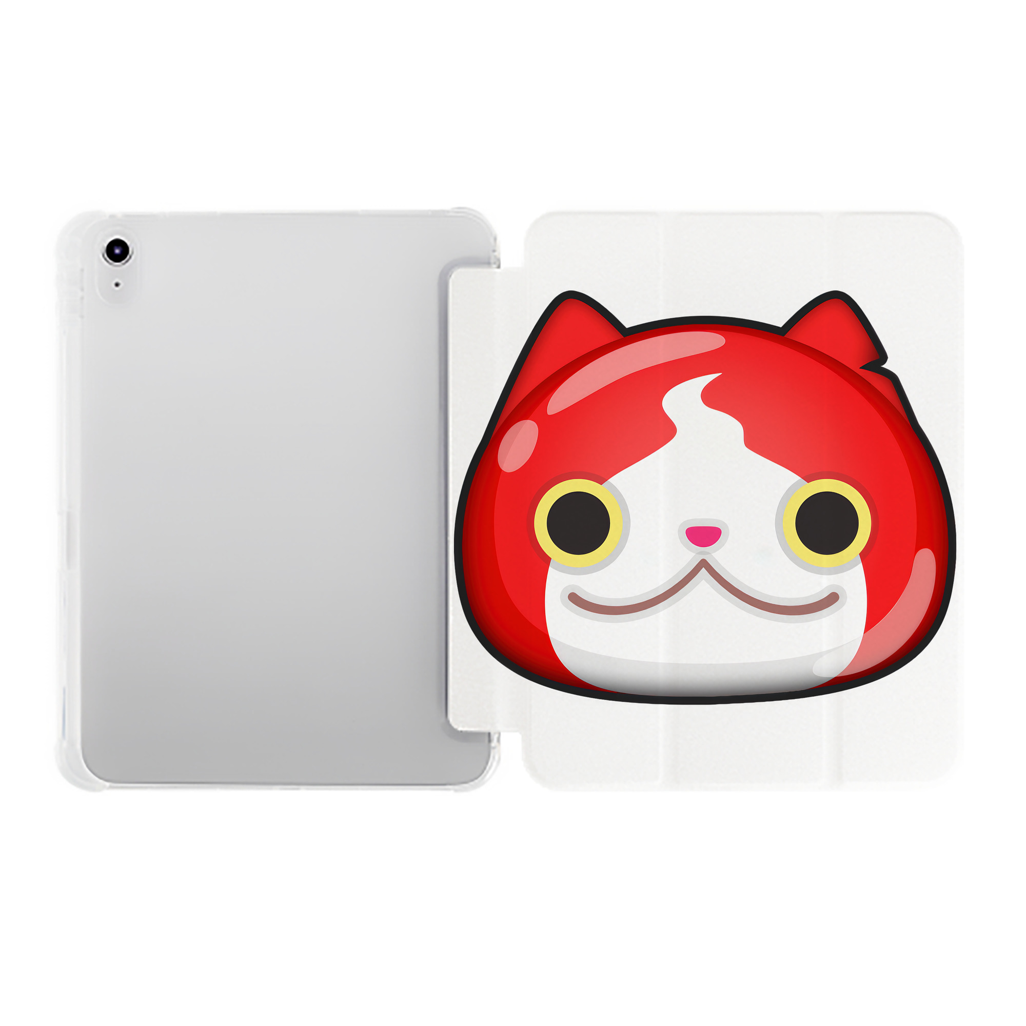 （画像用） 妖怪ウォッチ Yo-kai Watch IPad ケース ペン収納付き 三つ折りスタンド PUレザー×シリコン 対応機種9.5/10.5/10.9インチ